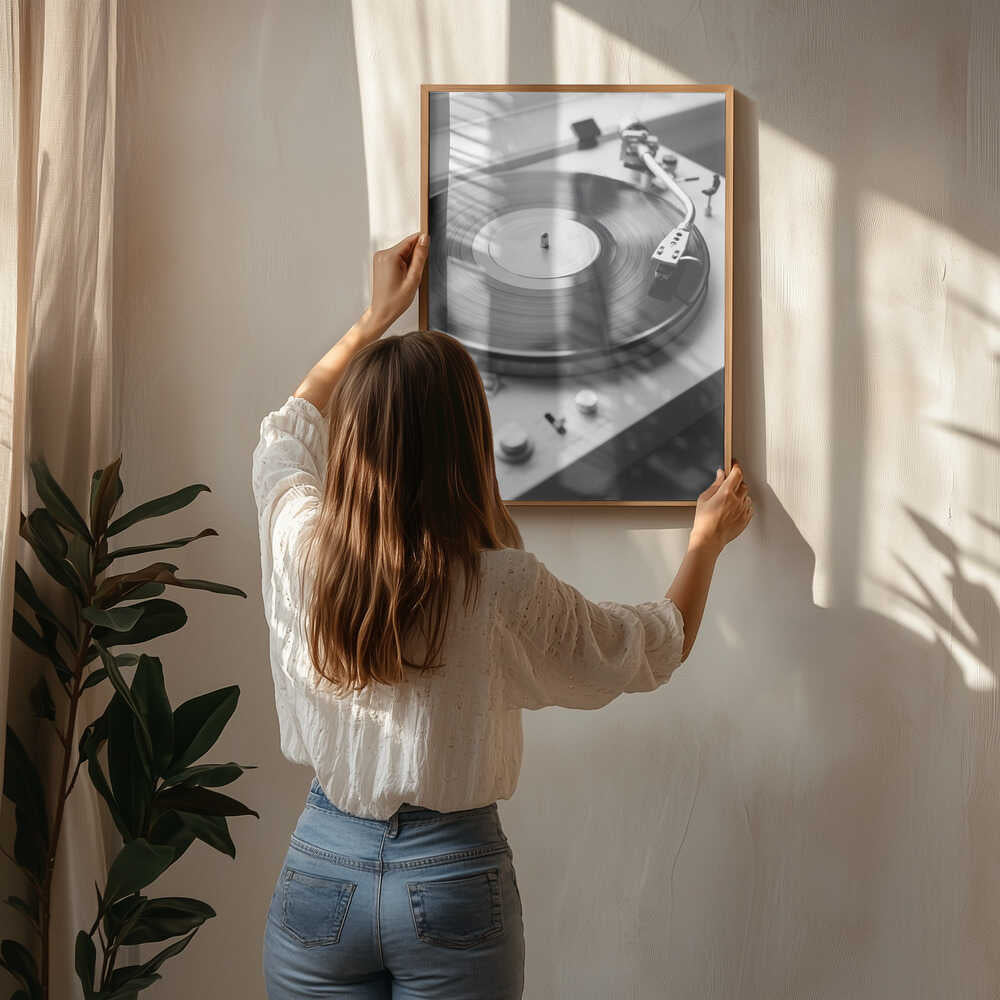 Vinyl Record Player Poster