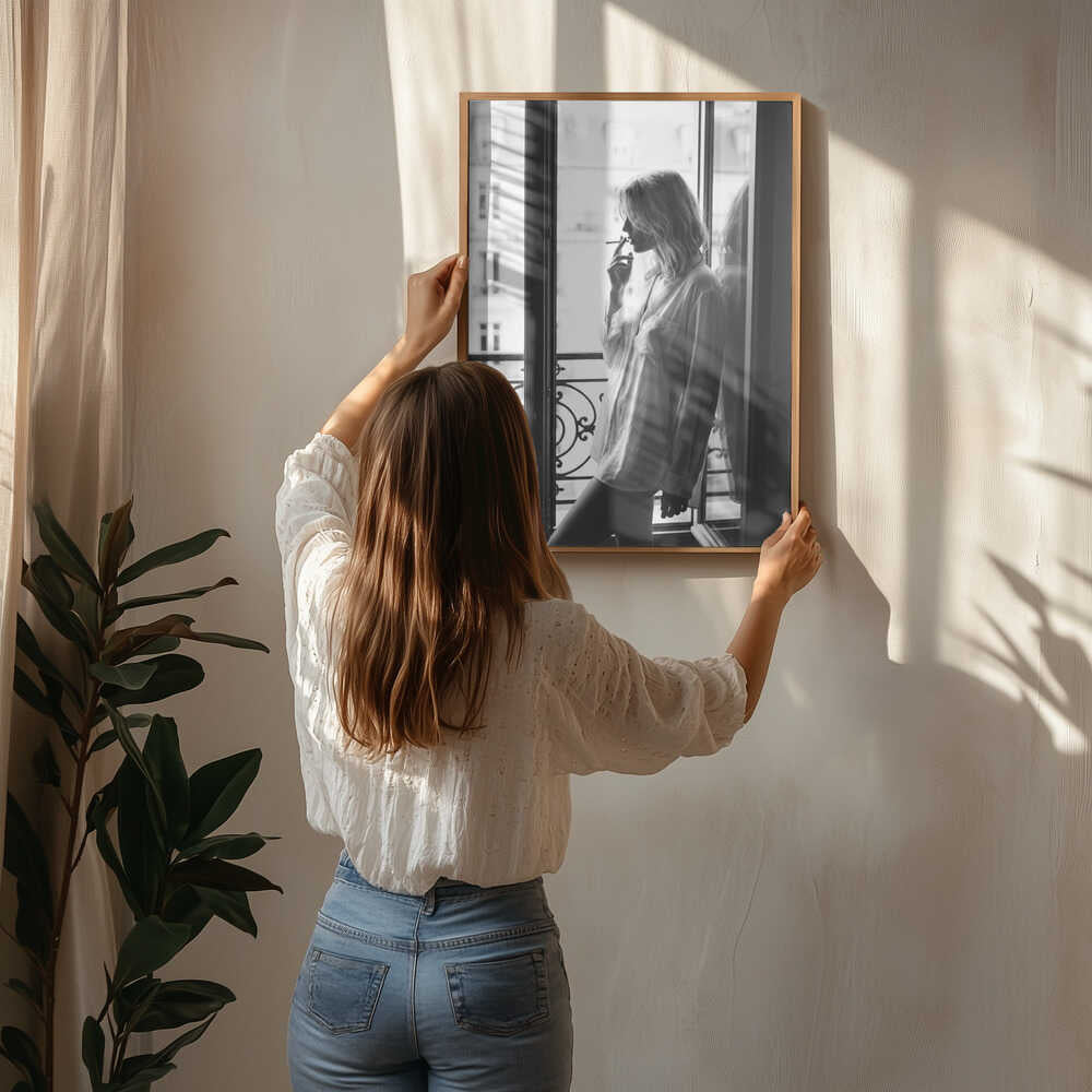 Smoking By the Window Poster