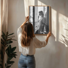 Smoking By the Window Poster