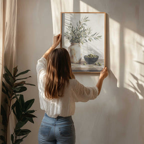 A Ceramic Bowl With Olives Poster