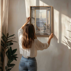 Parisian Balcony View Poster