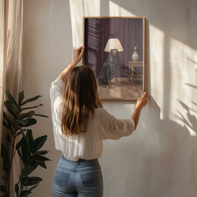The Doberman Lamp Poster