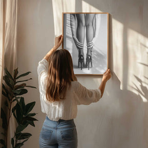High Heels and Fishnet Stockings Poster