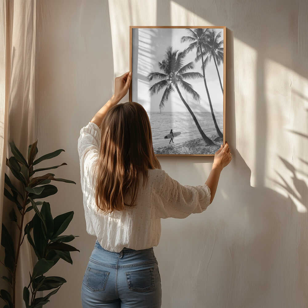 Surfer Walk Poster