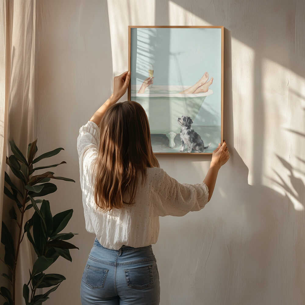 Prosecco In the Bathtub Poster