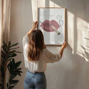Smoking Lips Poster