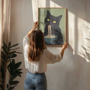 Noodle Cat No 4 Poster