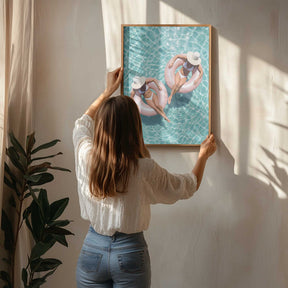 Floating In the Pool Poster