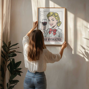 Pop Art Wine Woman Poster