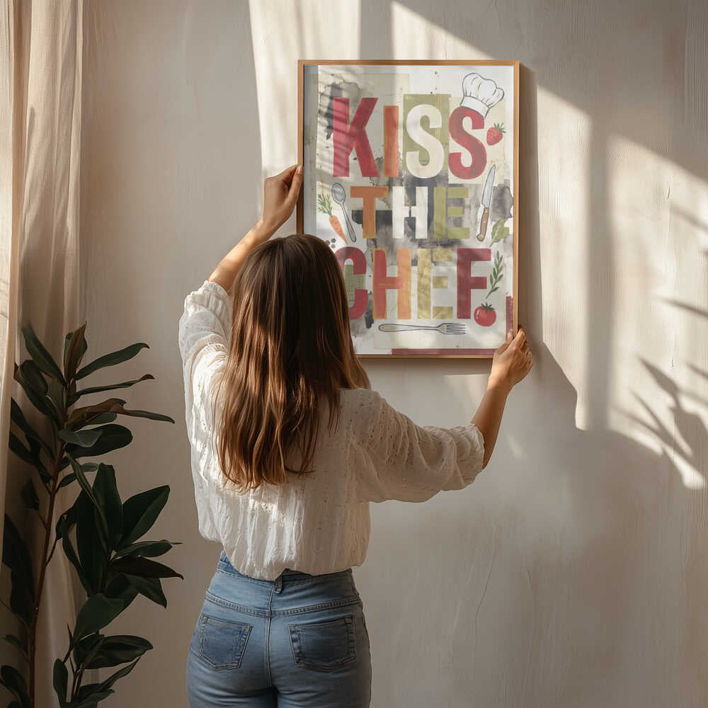 Kiss The Chef Kitchen Poster